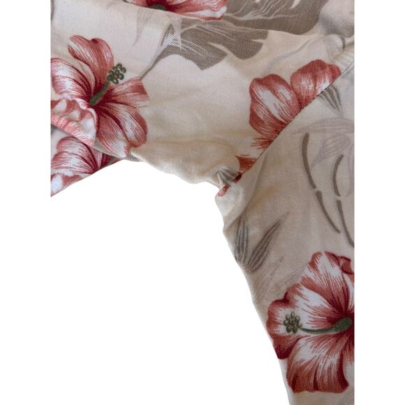 Caribbean Joe Women's Wide Leg Capri Pants Drawstring Floral Size Medium - Picture 8 of 8